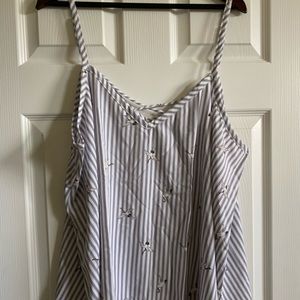 Torrid Striped Criss Cross Tank